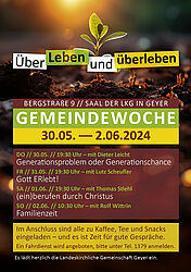 Gemeindewoche der LKG Geyer vom 30.5.-02.06.