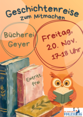 Bundesweiter Vorlesetag in der Bücherei Geyer am 20.11. 17-18 Uhr