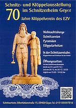Weihnachtsausstellung im Schnitzerheim Geyer an den Adventswochenenden außer 24./25.12. und tägl. vom 26.-30.12. ab 13 Uhr