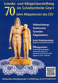 Weihnachtsausstellung im Schnitzerheim Geyer an den Adventswochenenden außer 24./25.12. und tägl. vom 26.-30.12. ab 13 Uhr
