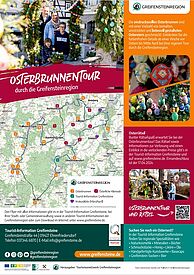 Ostern in der Greifensteinregion - den aktuellen Flyer mit allen Infos zu Veranstaltungen und Osterbrunnentour gibt es in Ihrer TI 