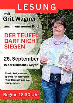 Lesung mit Grit Wagner am 25.09.2026 um 18.30 Uhr in der Bib Geyer