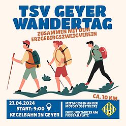 Wandertag TSV Geyer am 27.4. ab 9 Uhr