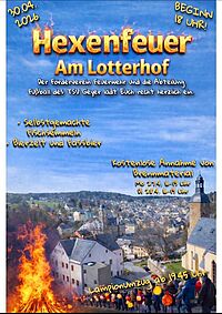 Hexenfeuer am Lotterhof am 30.4. ab 18 Uhr