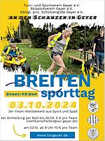 Breitensporttag für Jedermann am 03.10.24 an den Schanzen