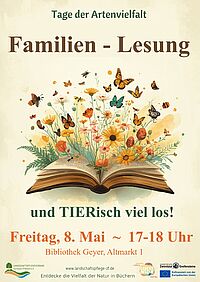 Familienlesung zur Woche der Artenvielfalt am 8.5.26 von 17-18 Uhr