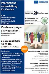 Infoveranstaltung für Vereine am 25.08., Anmeldung bis 18.08.25