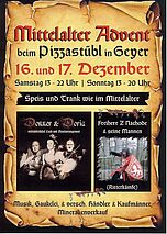 Mittelaltermarkt am Pizzastübl 16./17.12.23 ab 13 Uhr
