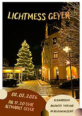 2. Lichtmess in Geyer am 2.2.26 ab 17.30 Uhr auf dem Altmarkt