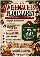 Weihnachtsflohmarkt an der Waldschänke am 29.11. von 11 - 15 Uhr