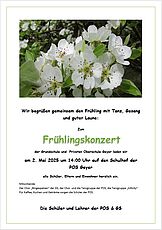 Frühlingskonzert der Schulen Geyer am 02.05.25 ab 14 Uhr im Schulhof der Pr. Oberschule
