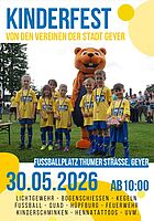 Kinderfest der Vereine der Stadt Geyr am 30.05. ab 10 Uhr auf dem Fußballplatz an der Thumer Str