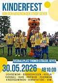 Kinderfest der Vereine der Stadt Geyr am 30.05. ab 10 Uhr auf dem Fußballplatz an der Thumer Str