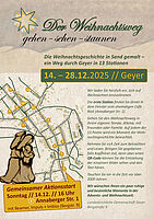 Weihnachtsweg in Sand gemalt 14.-28.12.25