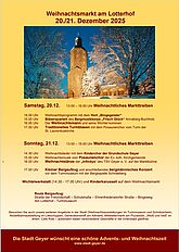 Programm auf der Bühne des Weihnachtsmarktes am 20./21.12.2025