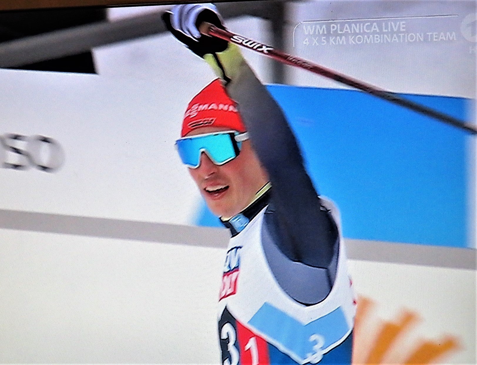 Eric Frenzel im und am Ziel - WM Planica 2023